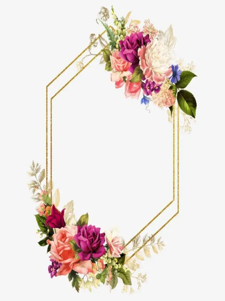 Wedding Frame Bride Flowers invitation