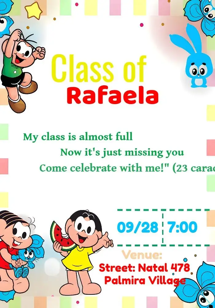 Monica's Gang Monica invitation