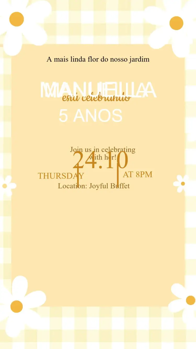 Daisy Birthday Invitation