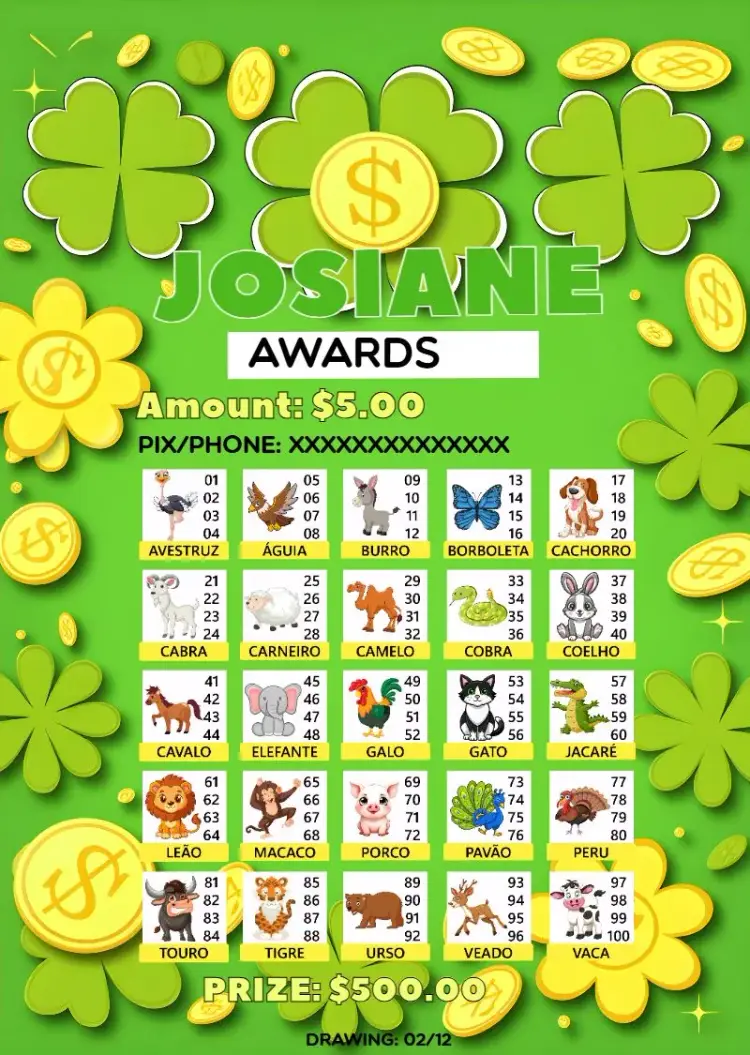 Invite Raffle Of Animal Prizes Prize editable and customizable
