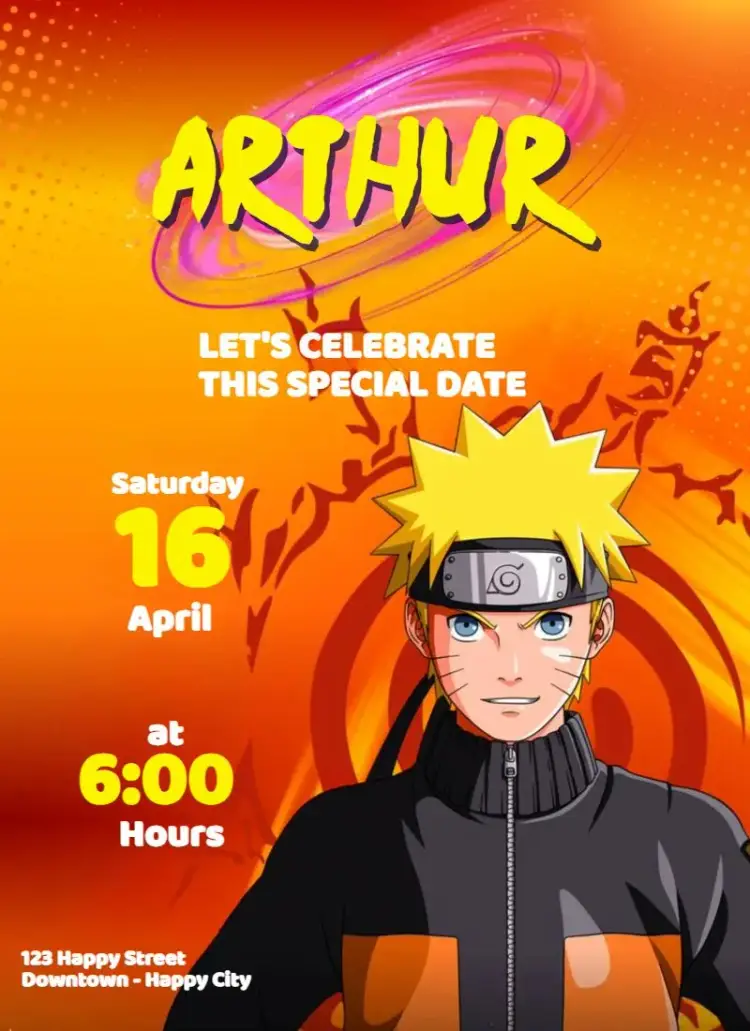 Naruto Seal invitation