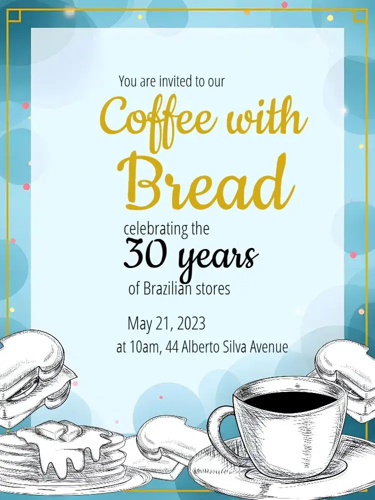 Invitation Breakfast Bread – Most searched for theme minimalist, modern, clean, cheerful, casual