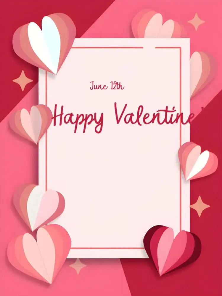 Invitation Valentine's Day Pink Post – Most searched for theme romantic, floral, minimalist, modern, soft, elegant