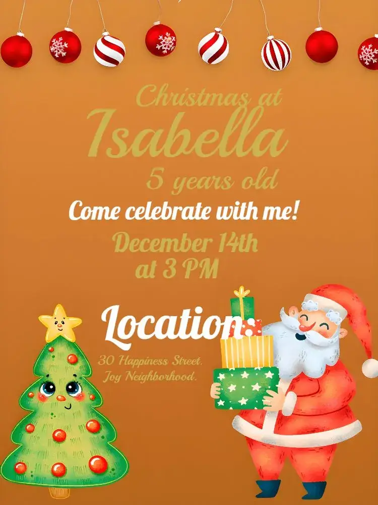 New Christmas invitation