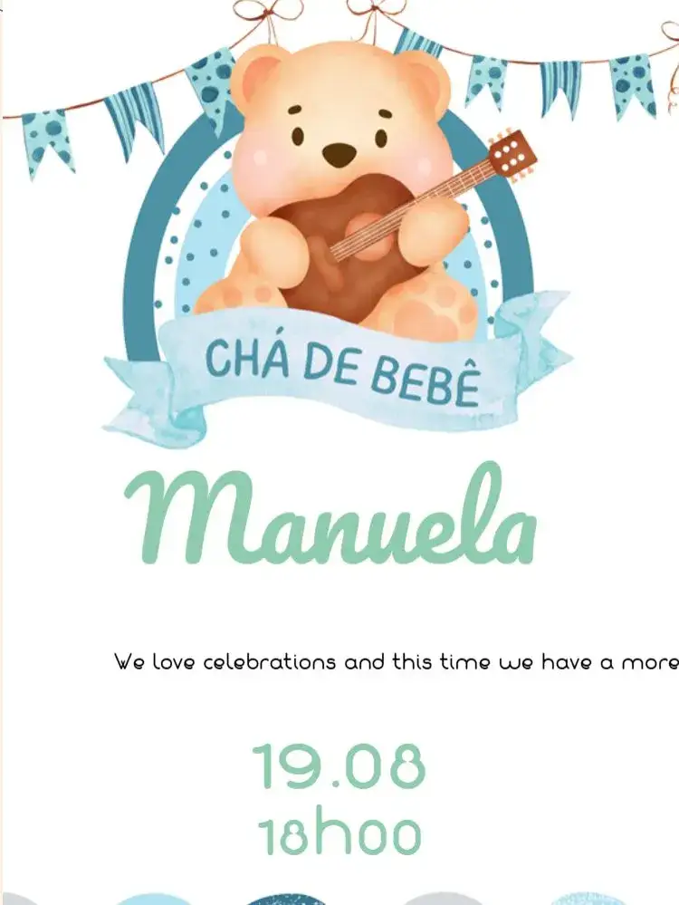 Invitation Teddy Bear Baby Shower Monthiversary – Diaper Shower theme delicate, cute, pink, animals, festive, colorful