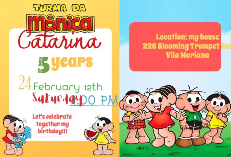 Monica's Gang Monica invitation