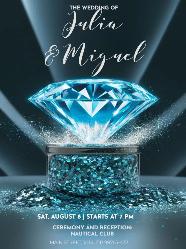 Diamond Wedding To Edit Meeting invitation