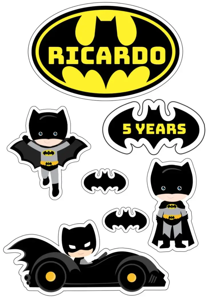 Batman Cake Topper invitation