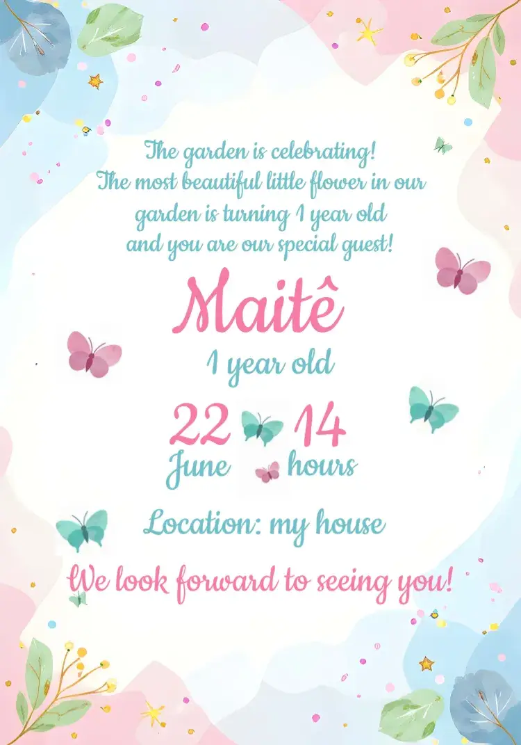 Enchanted Pink Garden invitation