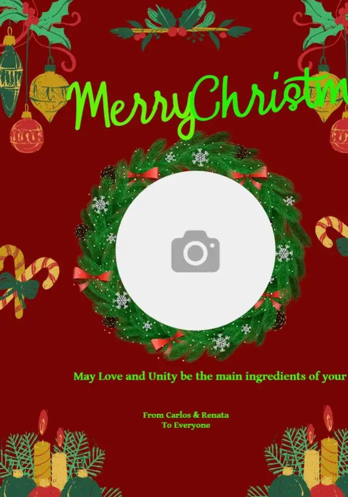 Invitation Santa Claus Christmas Card – Card theme vibrant red, snow white, vintage style, fun illustrations, Christmas elements, modern design