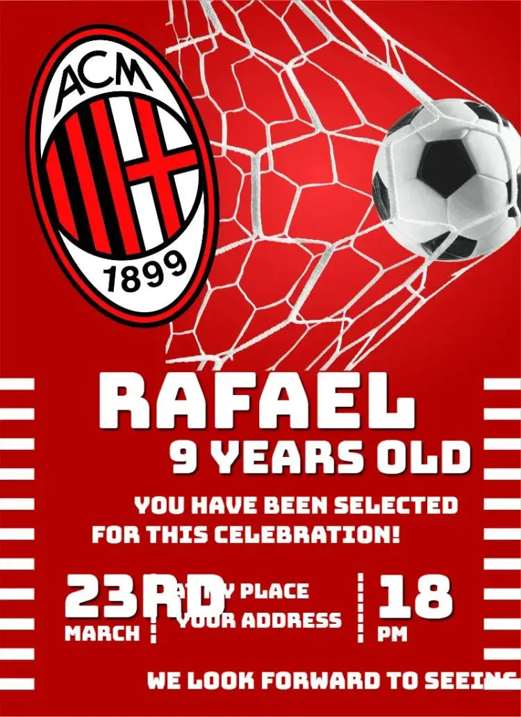Invite Milan 1 editable and customizable