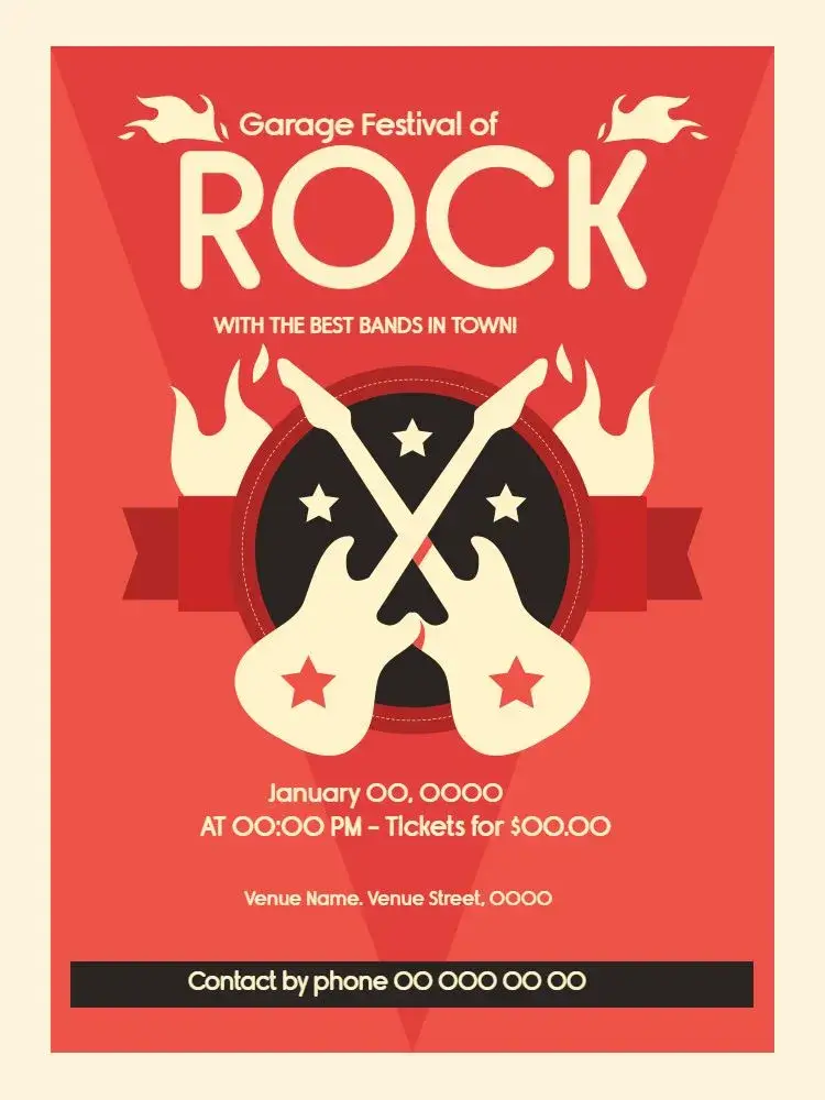 Invite Rock Celebration editable and customizable