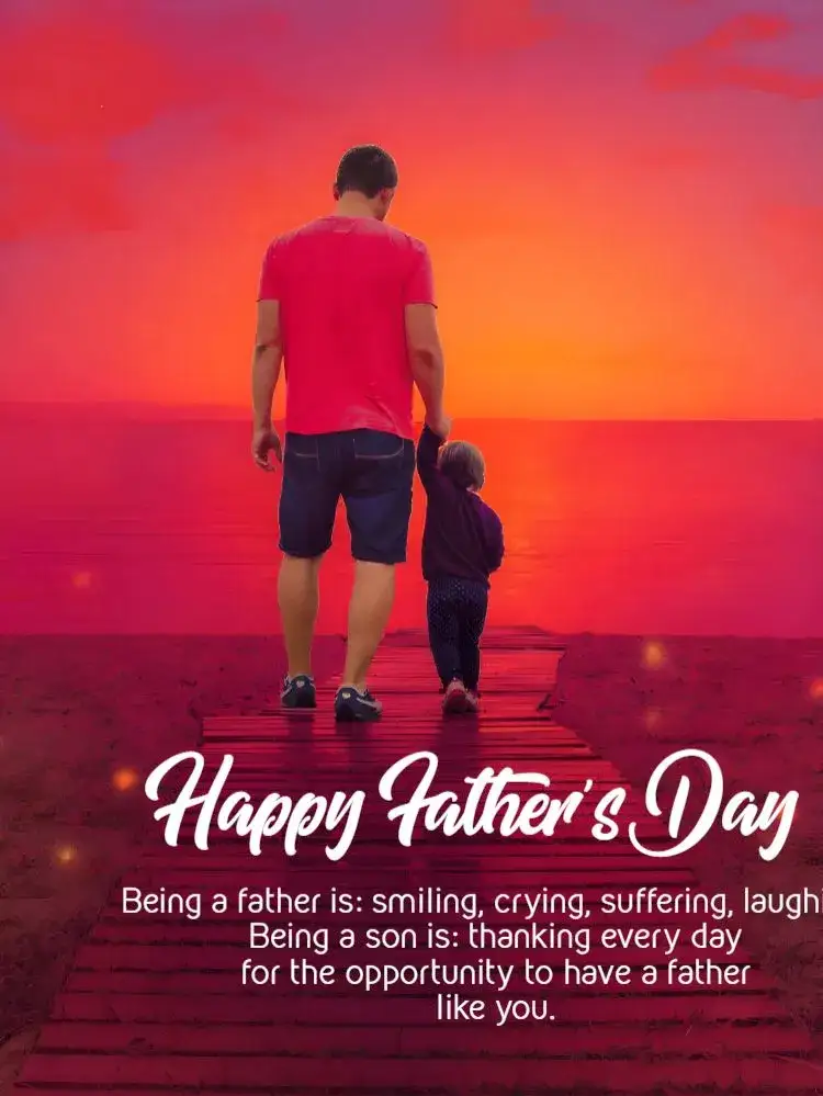 Invitation Father's Day Family Post – Most searched for theme modern, minimalist, hearts, colorful, subtle, familiar