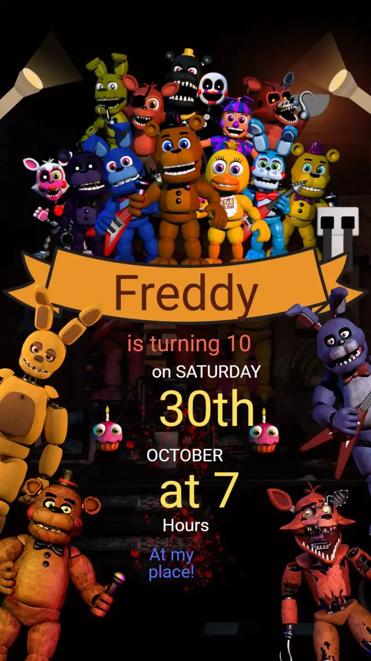 Five Nights at Freddy's Invitation
