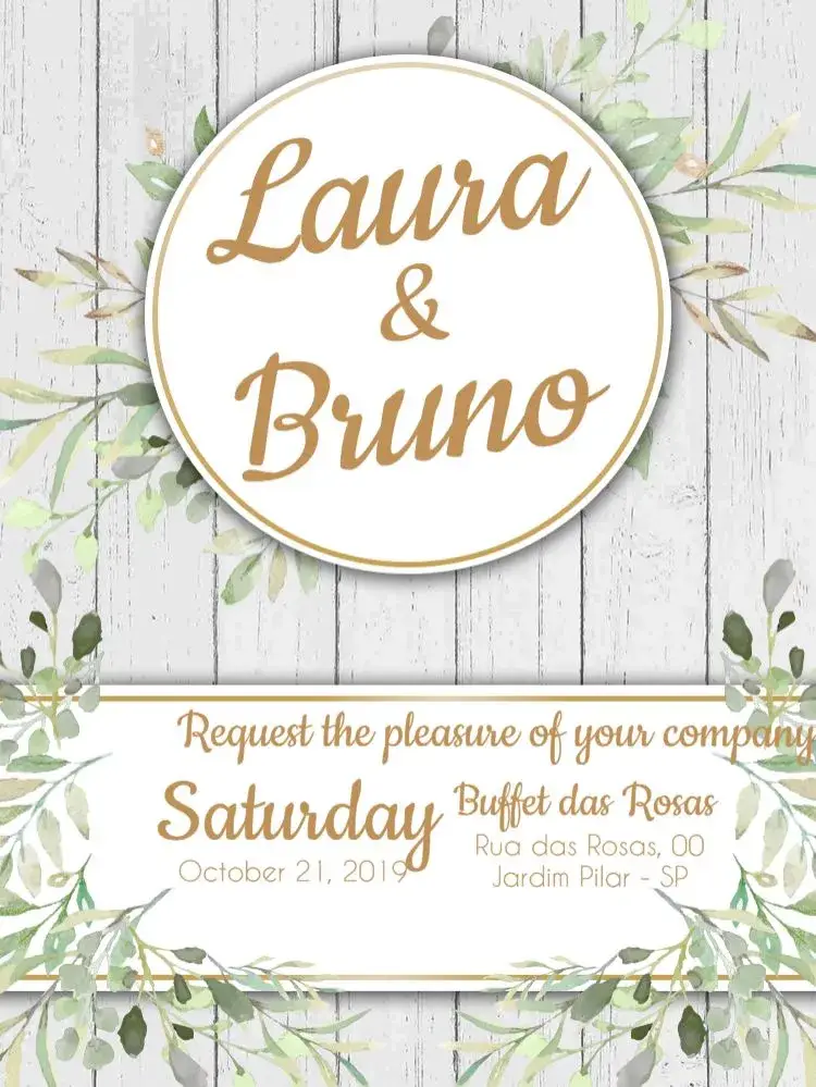 Rustic Nature Custom Wedding invitation