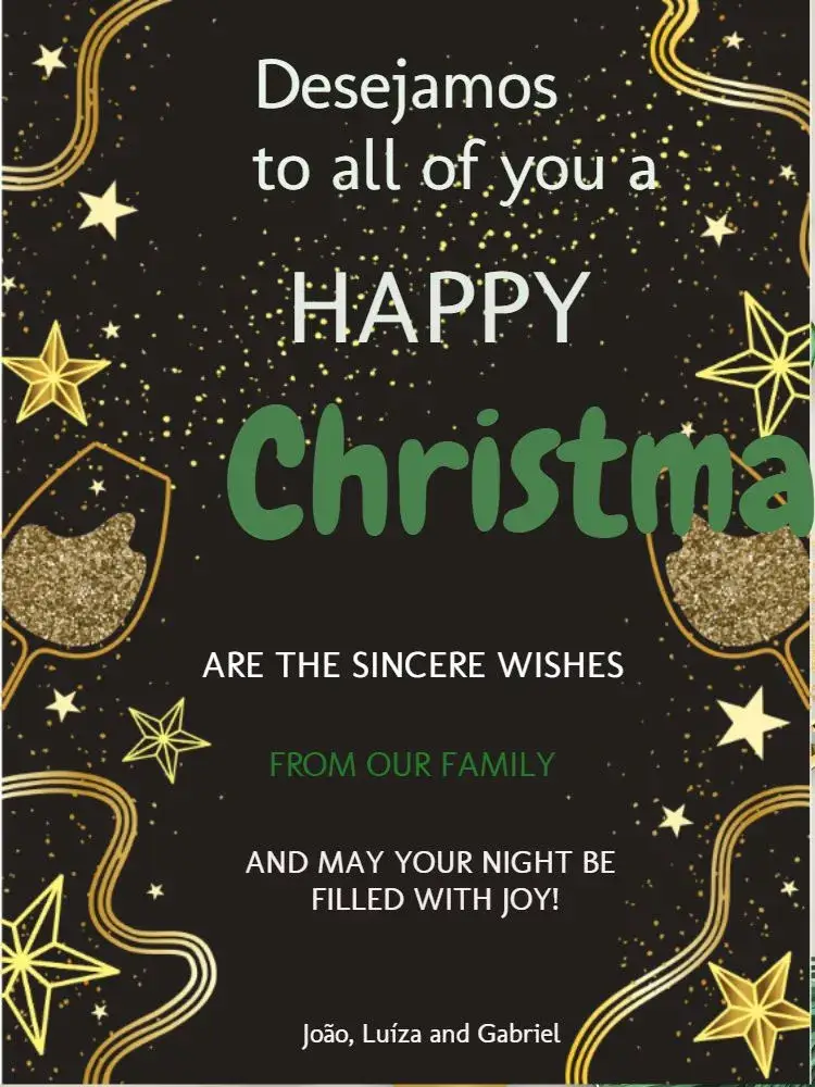 Star Sweets Christmas Card invitation