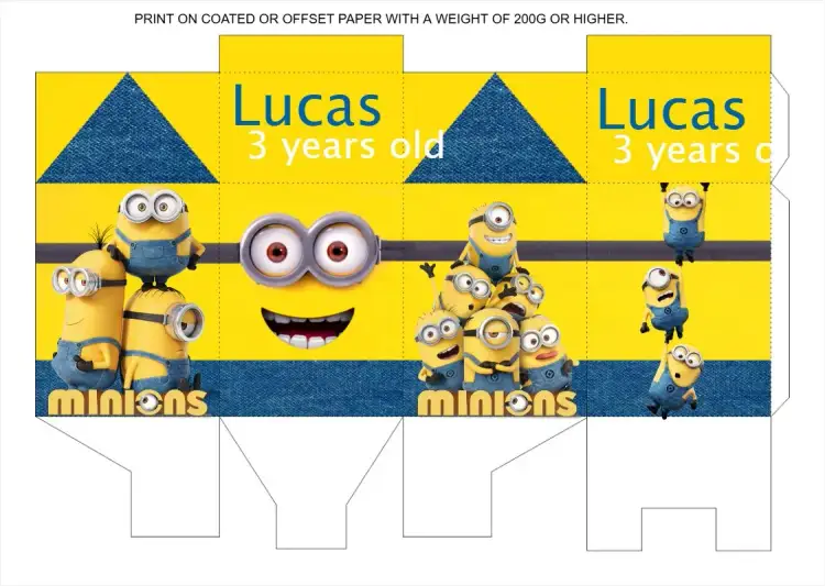 Invitation Box Milk Minions E – Most searched for theme fun, colorful, childish, themed, trendy