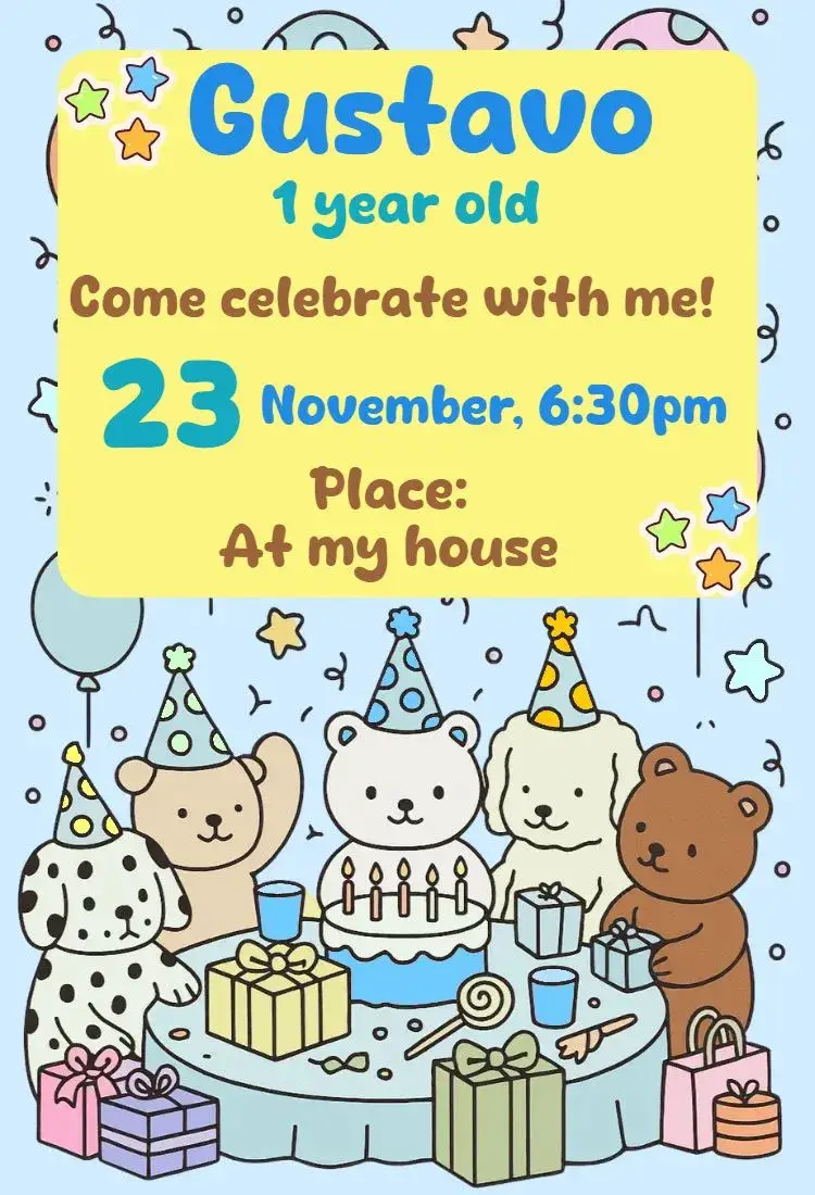Invite bobbie goods digital invitation editable and customizable