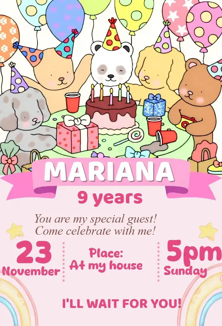 Bobbie Goods Candy Color Digital Invitation