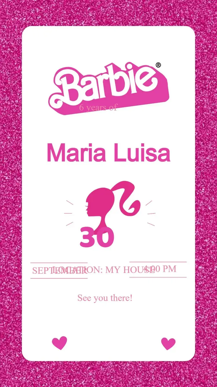 Barbie Birthday Invitation