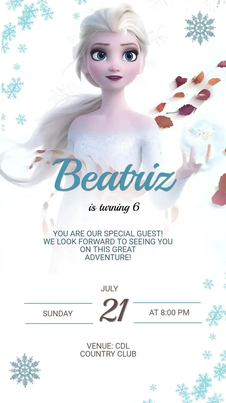 Digital Enchanted Frozen Invitation - Customized Children's