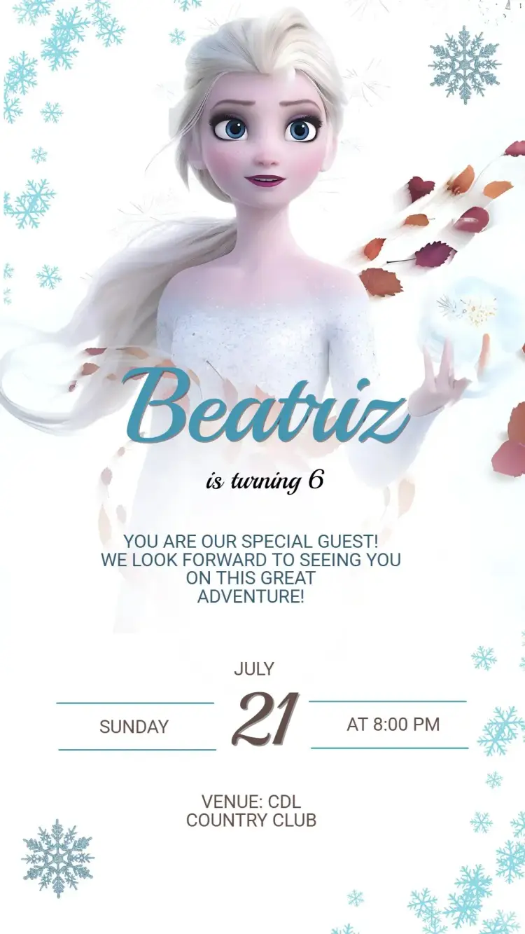 Digital Enchanted Frozen Invitation - Customized Children's