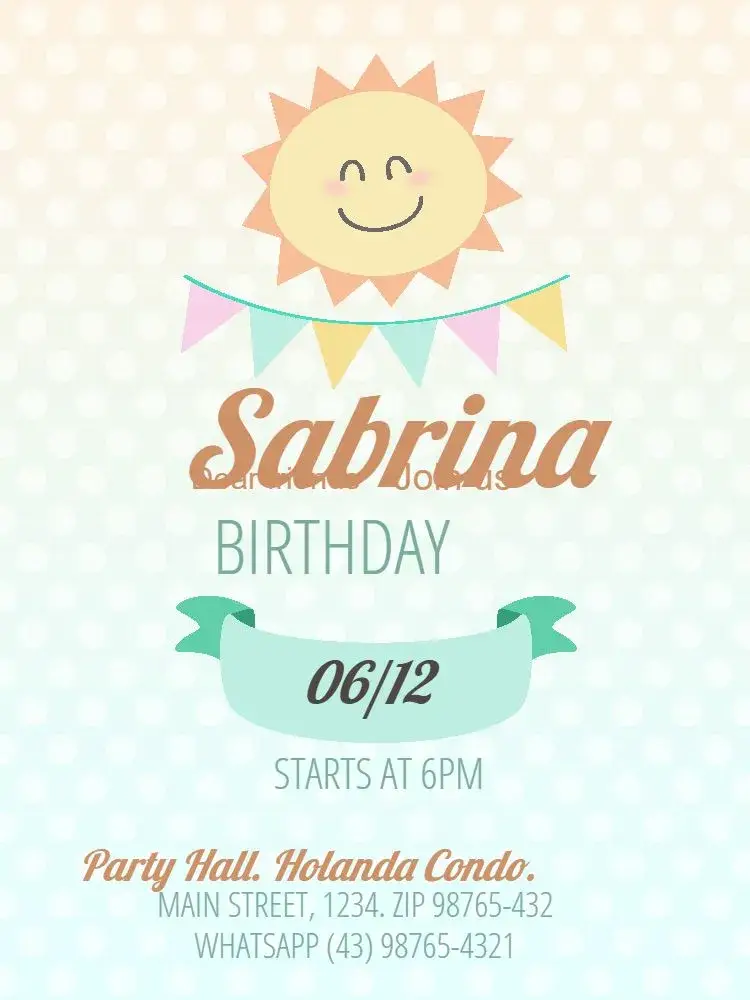 Delicate Playful Sunbeam invitation