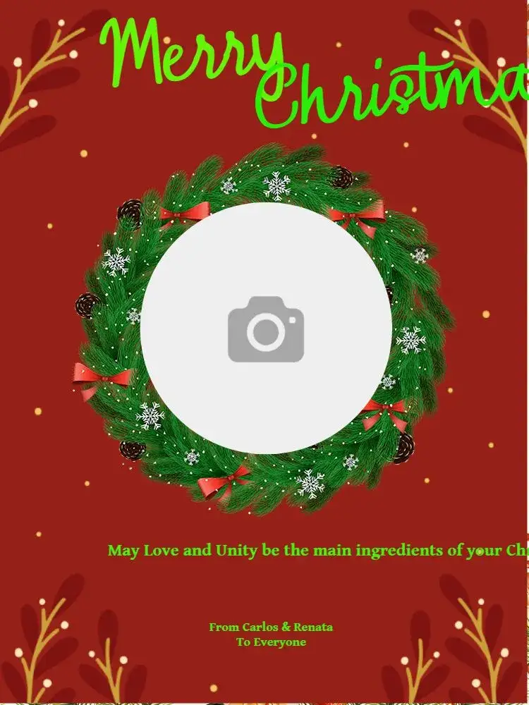 Invitation Christmas Card With End of Year Photo – Card theme classic, festive, elegant, traditional, colorful, Christmas-themed