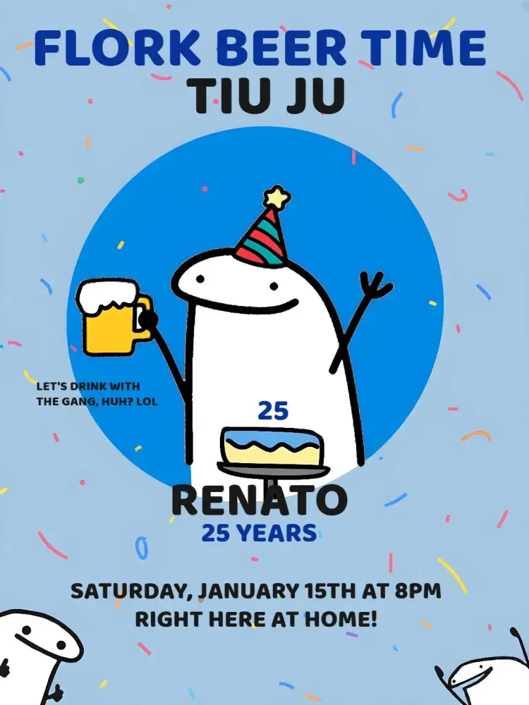 Invitation Flork Green Beer – Most searched for theme colorful, fun, modern, Young, themed, meme-based
