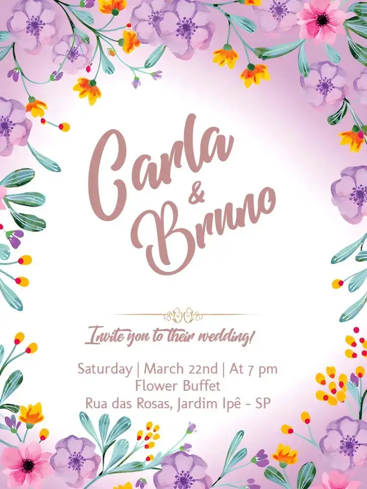 Floral Wedding - Watercolor Pink