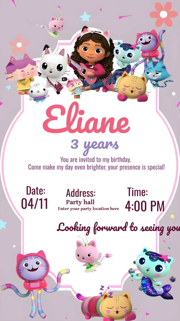Invitation The Magical House of Gabby Drawing – Most searched for theme colorful, magical, childlike, fun, fantasy