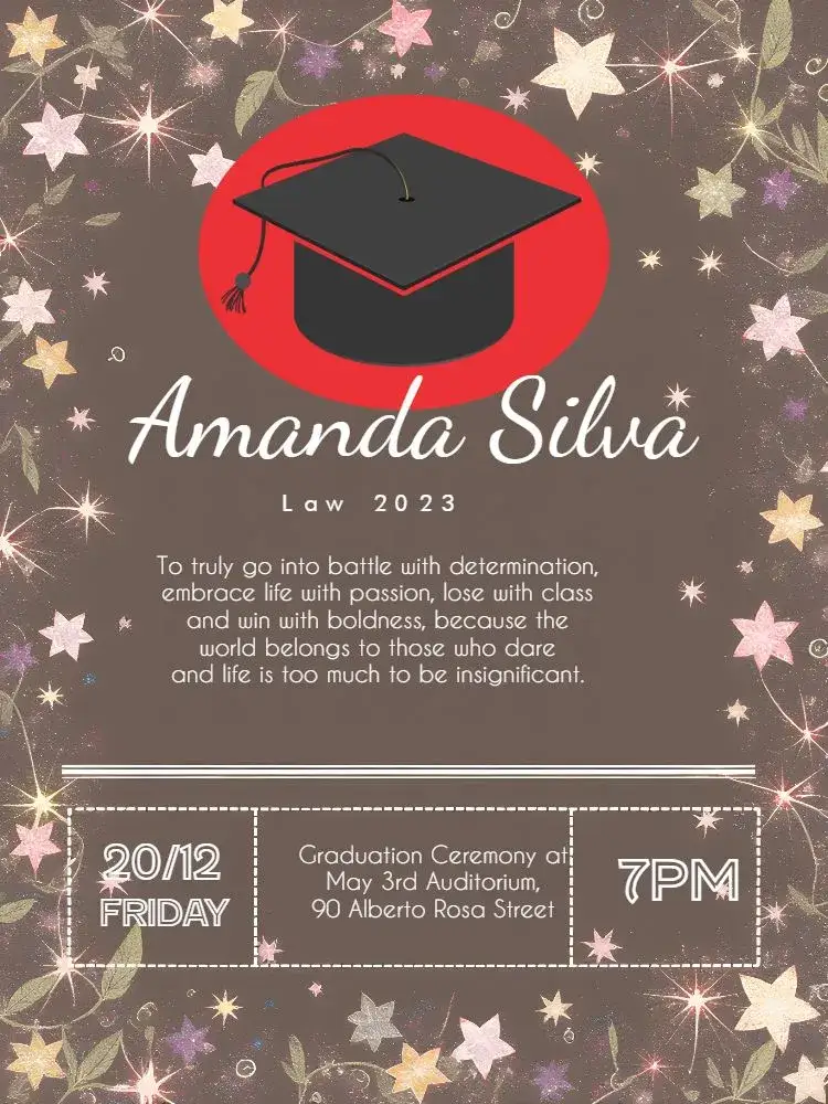 Invitation Law Graduation Ceremony – Graduation theme elegant, classic, modern, subtle, professional
