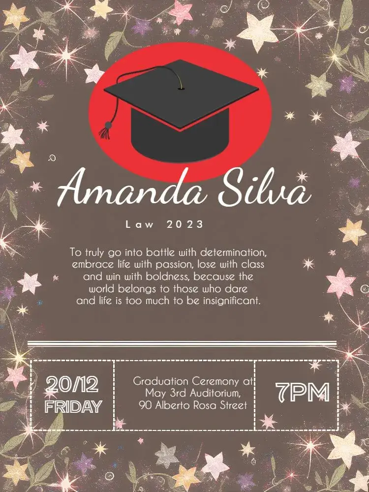 Law Graduation Ceremony invitation