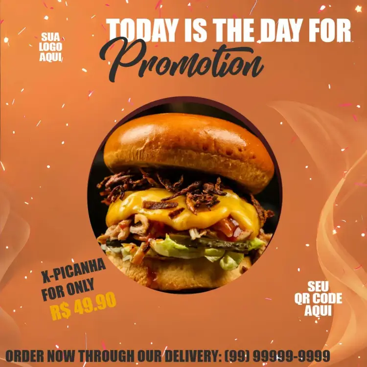 Post For Burger Joint Promotion invitation