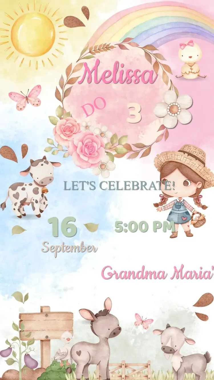 Farm Birthday Invitation