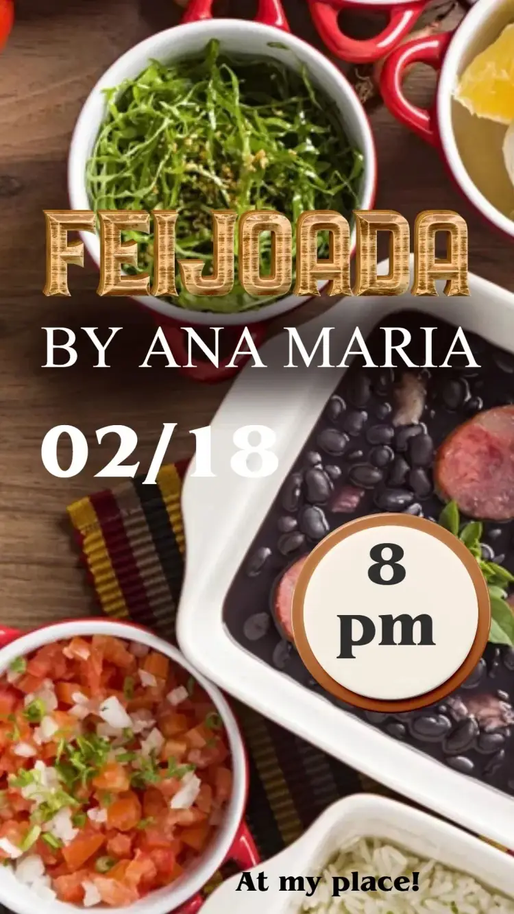Invite Feijoada editable and customizable