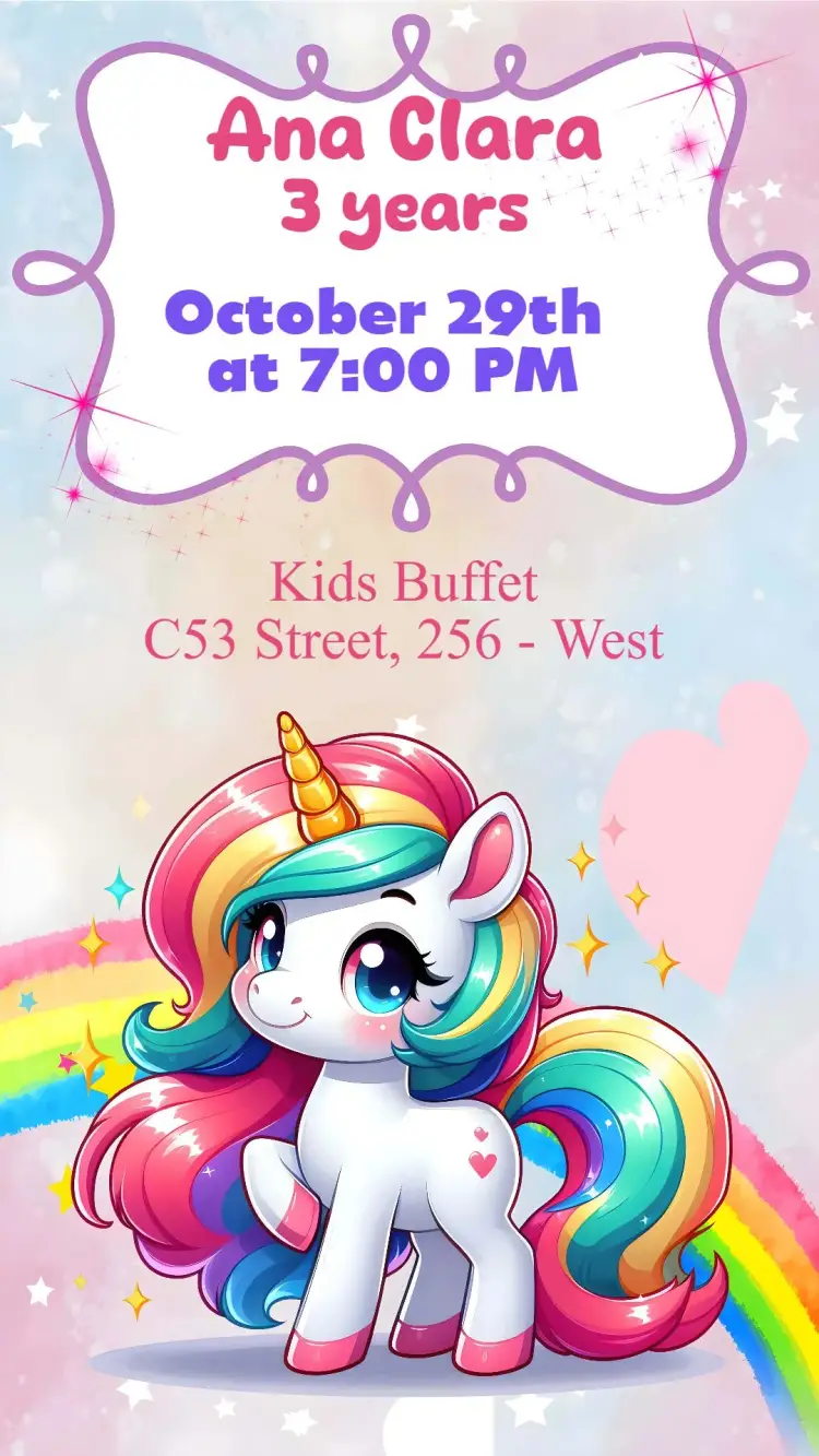 Unicorn invitation