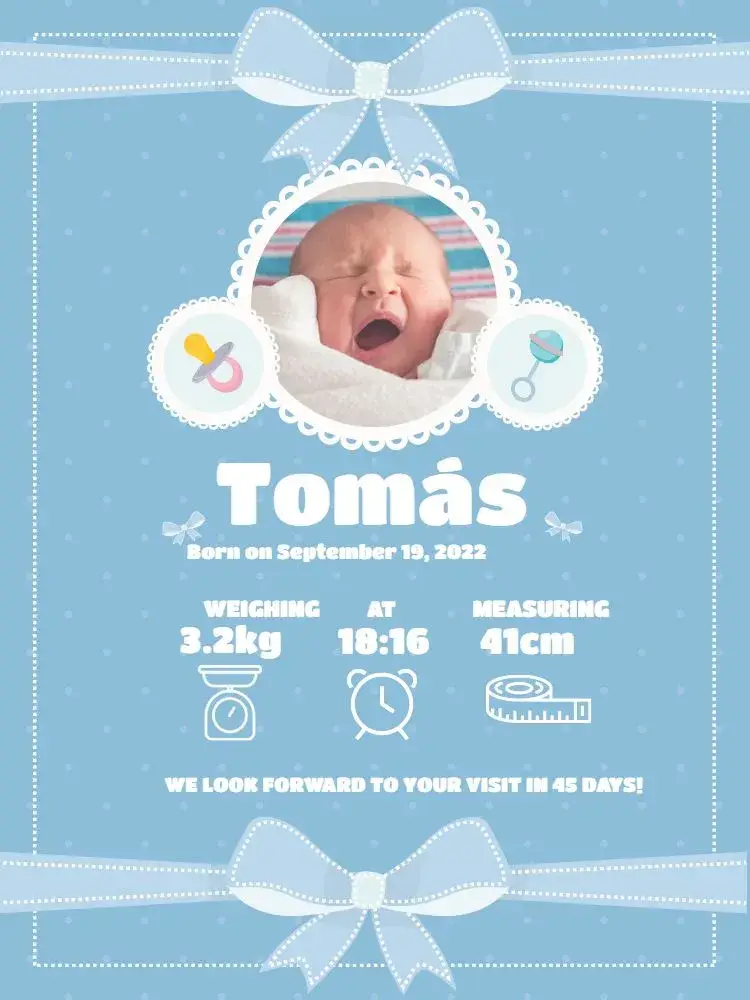 Delicate Baby Girl Birth Celebration Card invitation