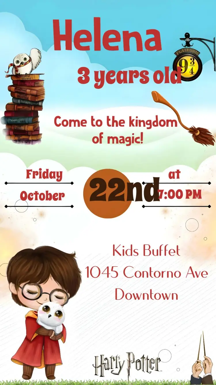 Harry Potter invitation