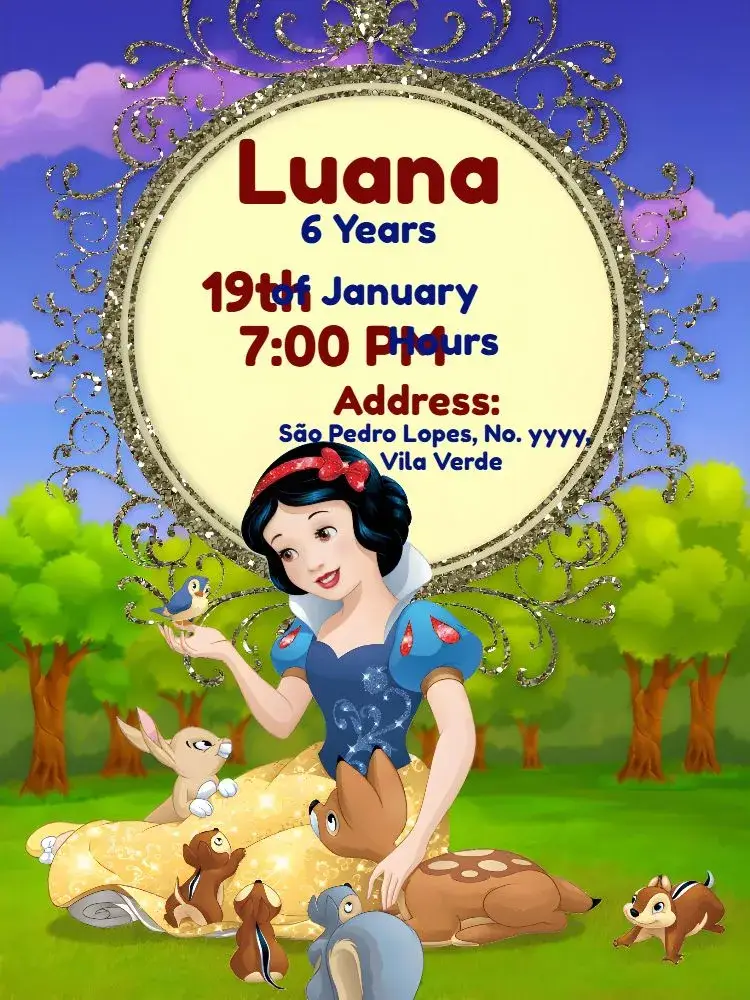 Invite Snow White Red... editable and customizable