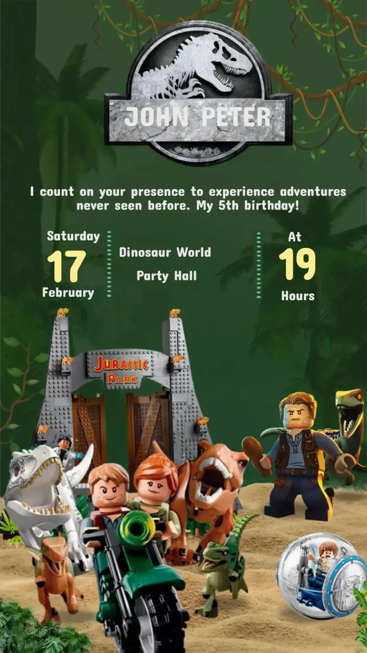 DINOSAUR Birthday Invitation