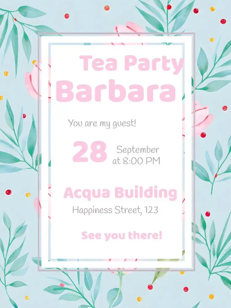 Bridal Shower Tea invitation