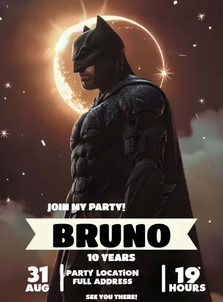 Batman Hero invitation