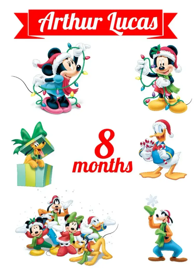 Topper Mickey And Minnie Christmas Gang Cake Top