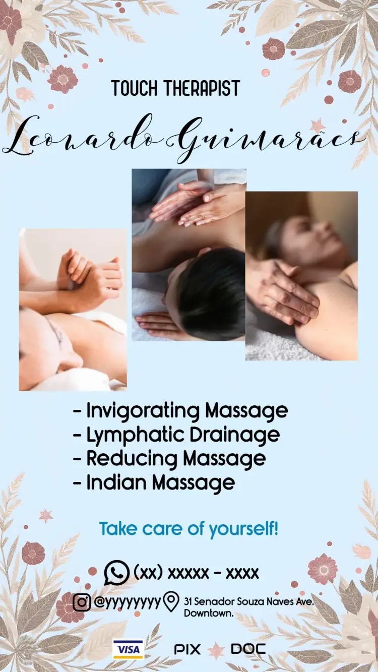 Digital Masseur Business Card invitation