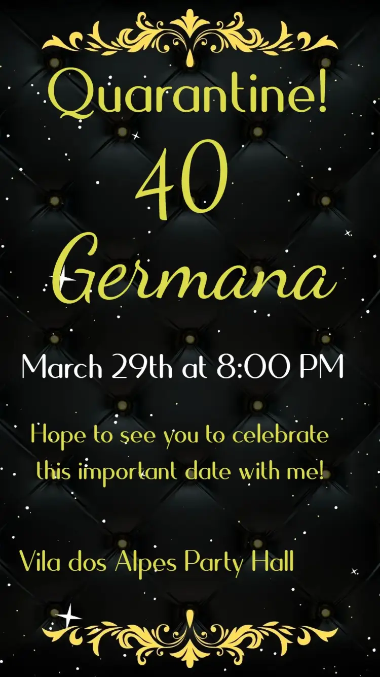 Invite 40th Birthday editable and customizable