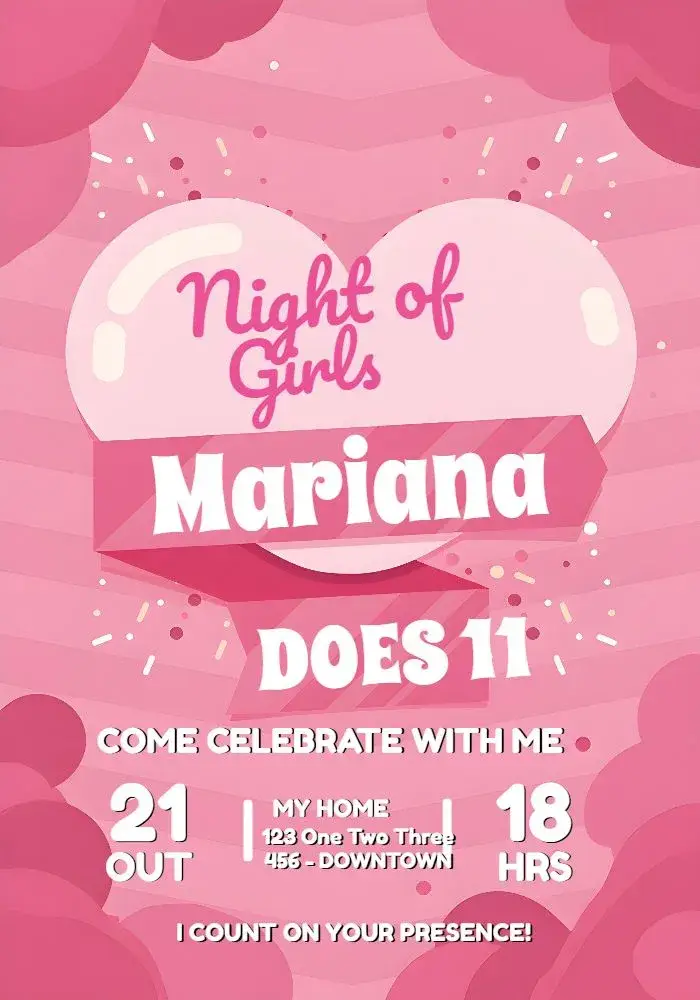 Girlsnight Girls Night invitation