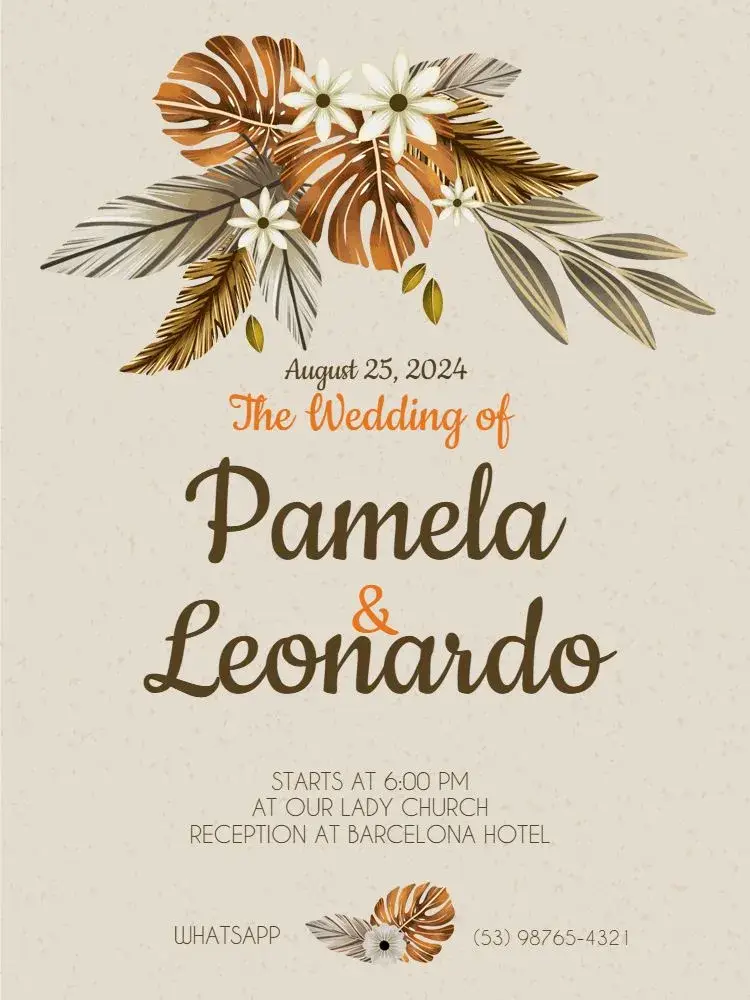 Rustic Wedding / Sustainable Party invitation