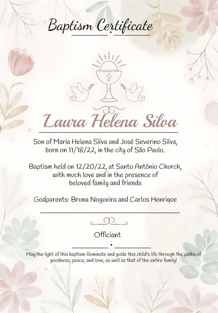 Invitation Certificate Christian Baptism Church – First Communion theme elegant, subtle, religious, pastel, classic