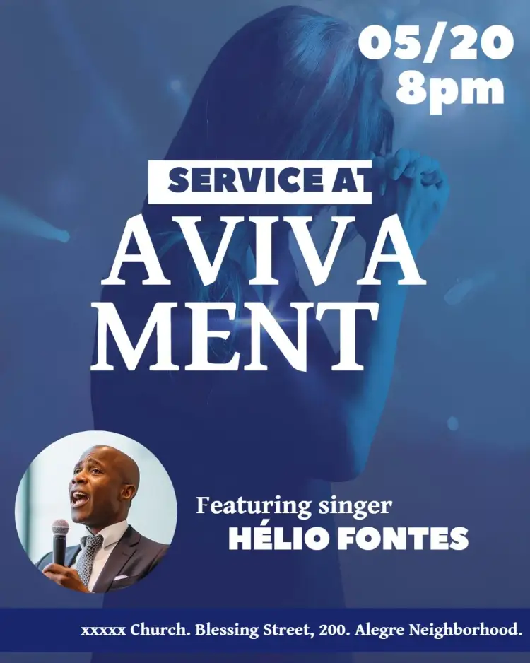 Invitation Art For Revival Worship Church With Photo Flyer – Baptism theme modern, gospel, vibrant, welcoming, minimalist